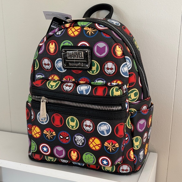 Marvel Other - Loungefly Backpack Marvel Collab Mini Avengers icons Japan limited edition. NWT